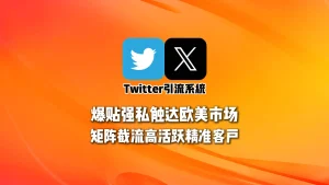 Twitter引流系统：爆贴强私触达欧美市场，矩阵截流高活跃精准客户