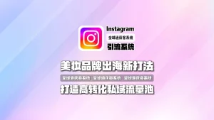 美妆品牌出海新打法：Instagram引流系统：打造高转化私域流量池