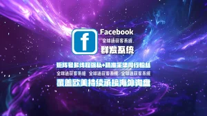 Facebook群发系统：矩阵号多线程强私+精准采集同行粉丝，覆盖欧美持续承接海外询盘