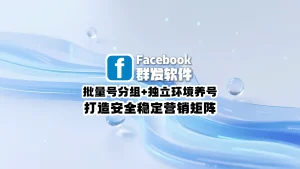 Facebook群发软件：批量号分组+独立环境养号，打造安全稳定营销矩阵