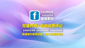 Facebook营销系统：批量养号+自动点赞评论，快速提升账号权重，进入优质流量池