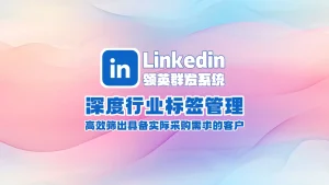 Linkedin领英群发系统：深度行业标签管理，高效筛出具备实际采购需求的客户