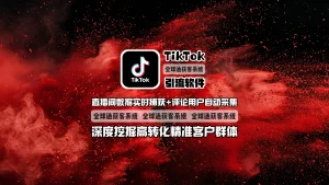 TikTok引流软件：直播间数据实时捕获+评论用户自动采集，深度挖掘高转化精准客户群体