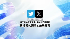 Twitter营销软件：博主粉丝深度采集+强私触达精准粉，精准转化跨境B2B采购商