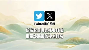 新游起量曝光核心打法：Twitter推广系统批量爆贴覆盖搜索排名