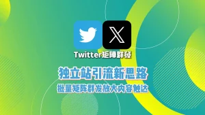 独立站引流新思路：Twitter矩阵群发批量放大内容触达
