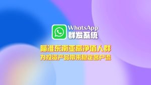 瞄准东南亚高净值人群：WhatsApp群发系统如何为投资产品带来稳定客户流