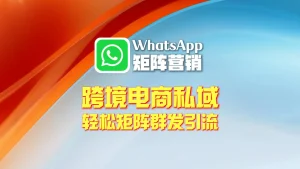 跨境电商做私域，WhatsApp矩阵营销是绕不开的选择