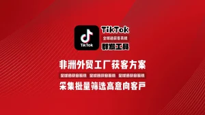 非洲外贸工厂获客方案：TikTok群发工具协议采集同行粉丝，批量筛选高意向客户